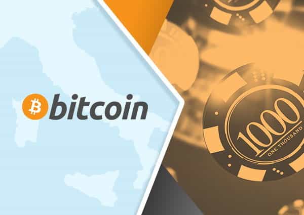 Il logo di Bitcoin e delle fiche
