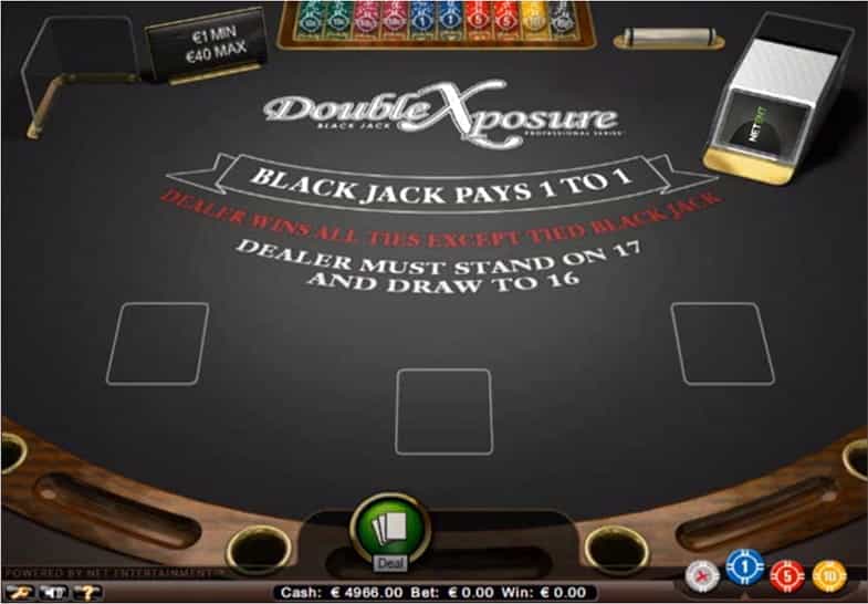 La versione demo di Double Exposure Blackjack