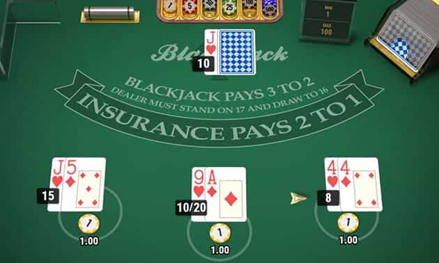 Un tavolo Play’n GO di Blackjack Multi-hand.