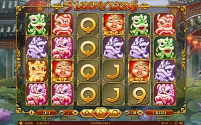 La slot machine 5 Lucky Lions di Habanero