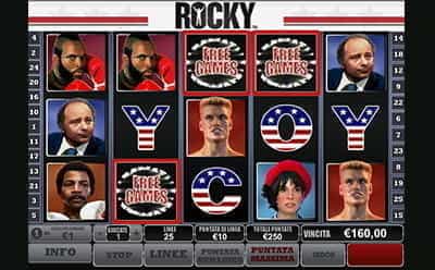 La funzione giri gratis presente sulla slot Rocky.