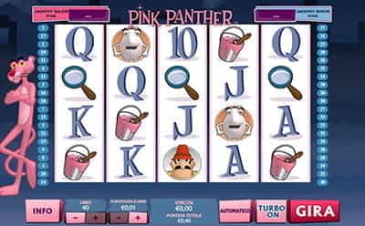 L’interfaccia di gioco della slot Pink Panther.