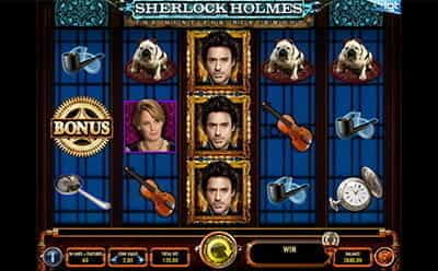 L’impianto grafico della slot Sherlock Holmes targata IGT.