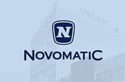 Logo aziendale del software developer Novomatic.
