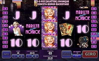 Il simbolo Wild  presente sulla slot Marilyn Monroe.