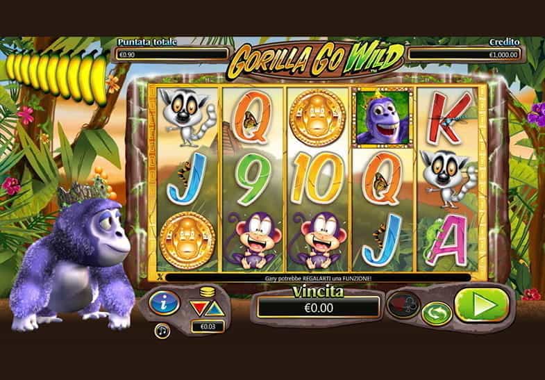 La modalità demo della slot Gorilla Go Wild sviluppata da NextGen Gaming.