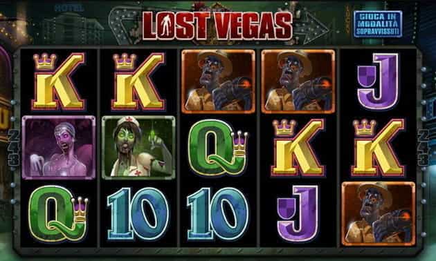 Il gameplay della slot Lost Vegas.