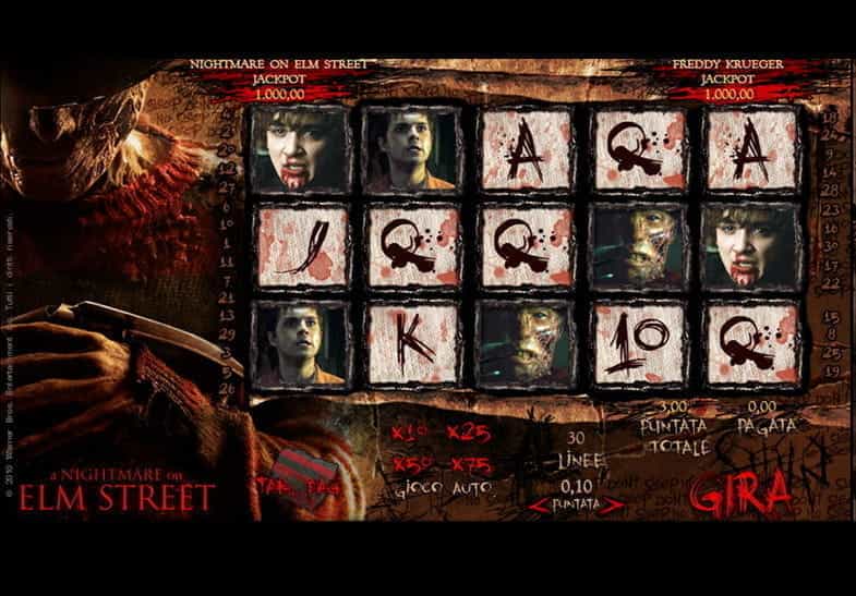 La demo gratuita della slot Nightmare on Elm Street di Random Logic.