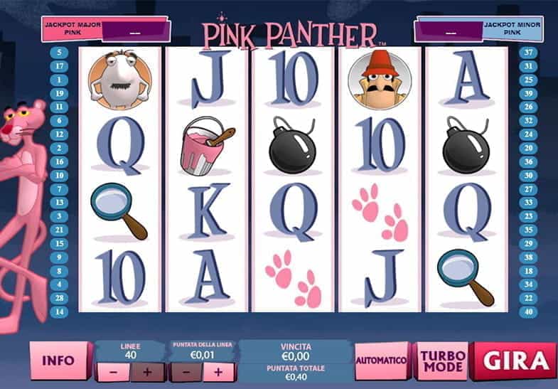 La versione for fun della slot Playtech Pink Panther.
