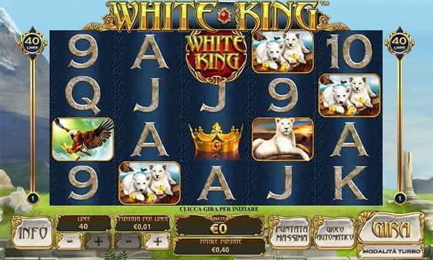 Il gameplay della videoslot White King della Playtech.