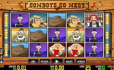 La slot Cowboys Go West della casa software Worldmatch.