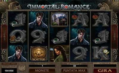 La slot machine Immortal Romance del casinò mobile 32Red.