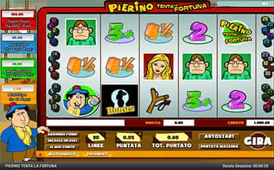 La macchinetta Pierino tenta la fortuna distribuita da Giocaonline.
