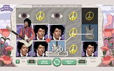 Combo attivata sulla slot Jimi Hendrix di NetEnt.