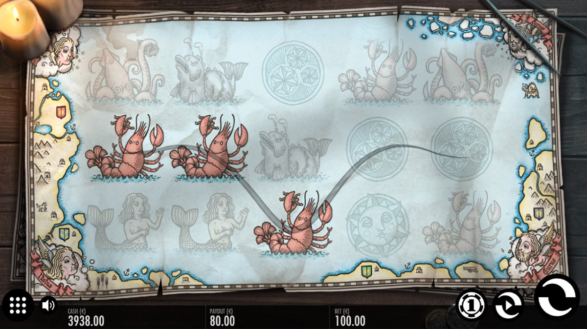 La schermata principale della slot 1429 Uncharted Seas