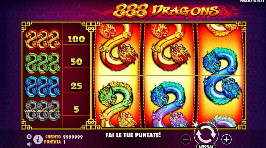 888 Dragons slot: demo gratis, RTP, casinò e info