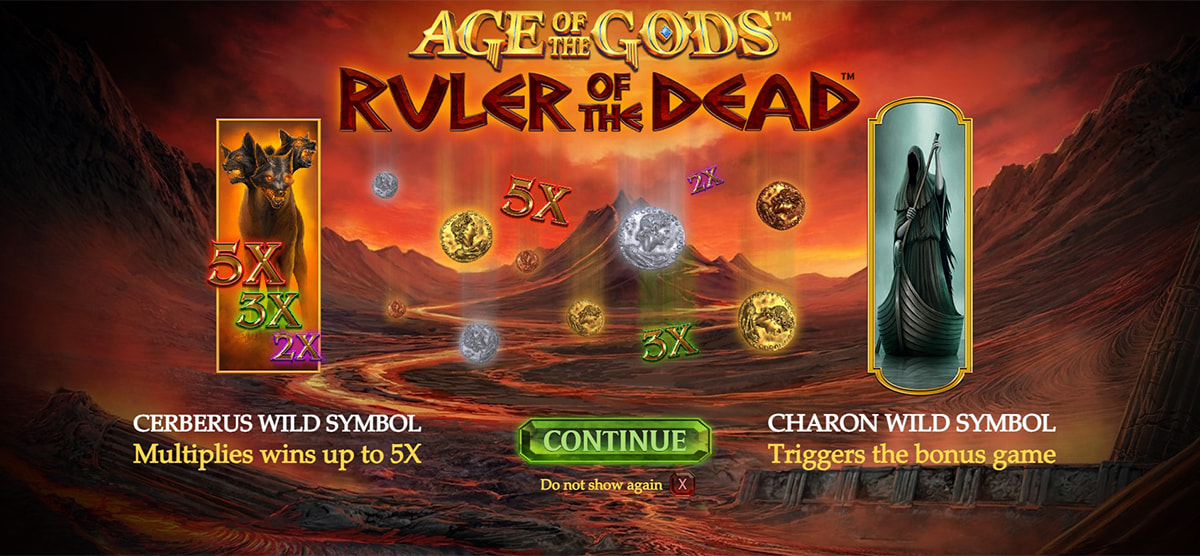 La schermata principale della slot Age of the Gods: Ruler of the Dead