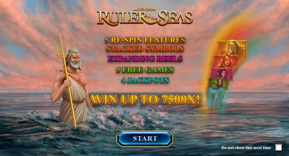 La schermata principale della slot Age of the Gods: Ruler of the Seas