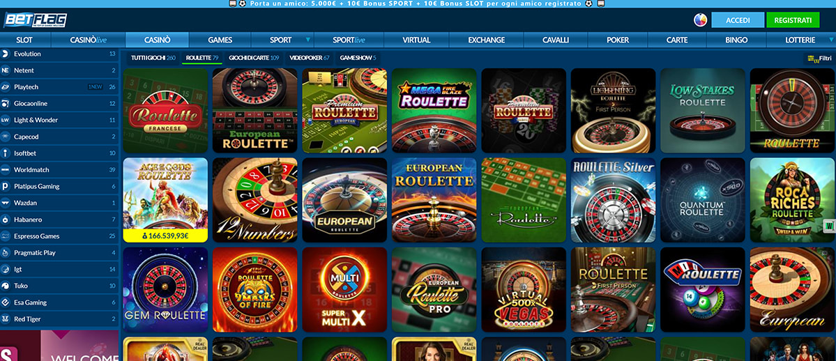 Una panoramica dei giochi di roulette di BetFlag