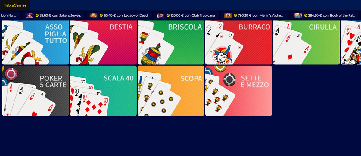 Una panoramica degli altri giochi di Betic