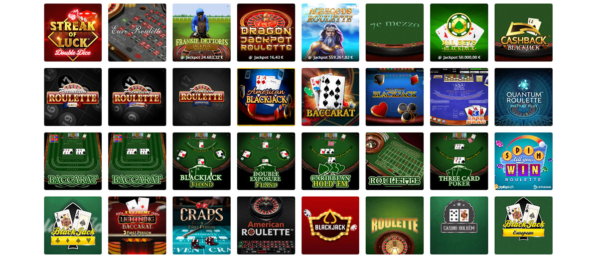 Una panoramica degli altri giochi di Betsson