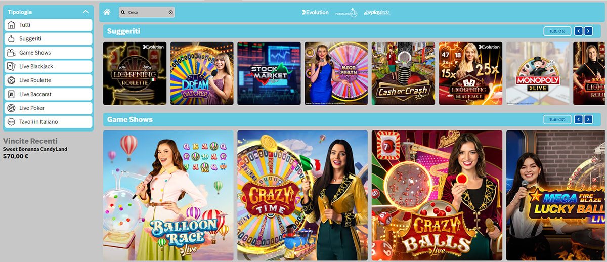 Una panoramica dei giochi del casinò live di Betway