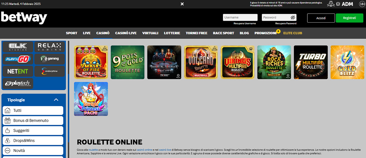 Una panoramica dei giochi di roulette di Betway