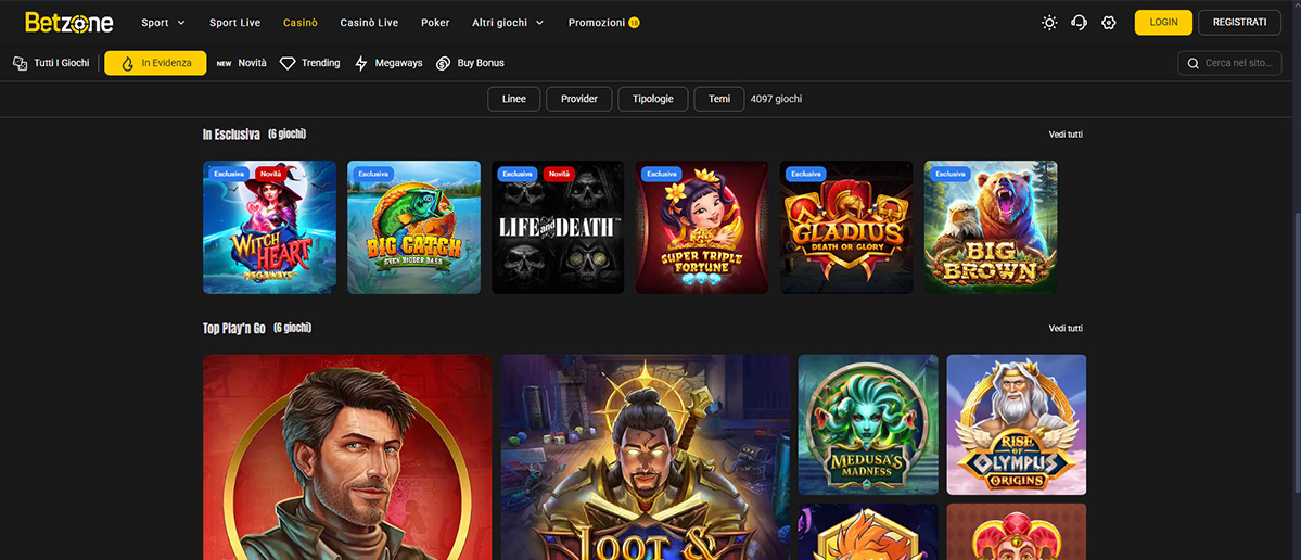 Una panoramica delle slot di Betzone