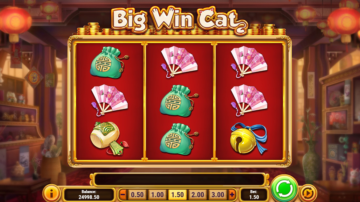 La schermata principale della slot Big Win Cat