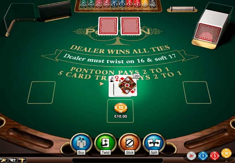 La versione demo di Blackjack Pontoon