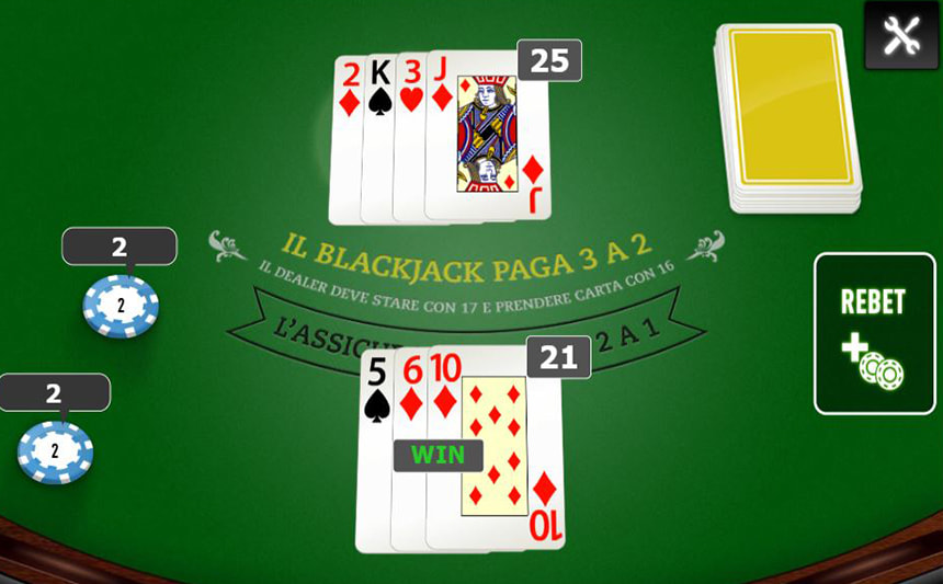 Una mano di gioco vincente sul Blackjack Pro di Capecod