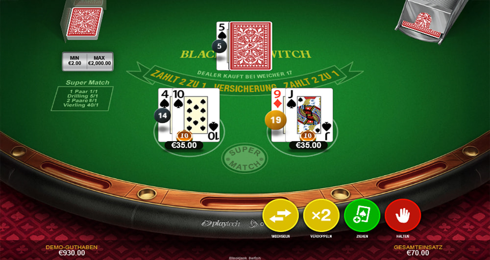 Blackjack Switch, sviluppato da Playtech