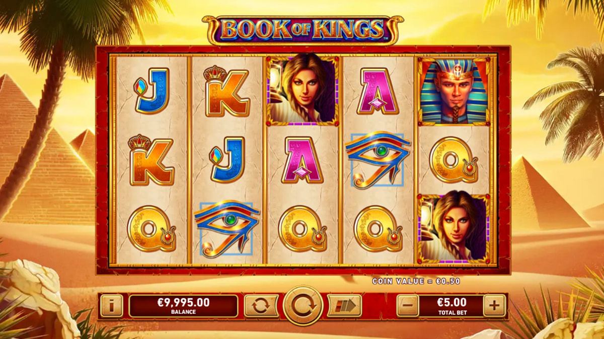 La schermata principale della slot Book of Kings