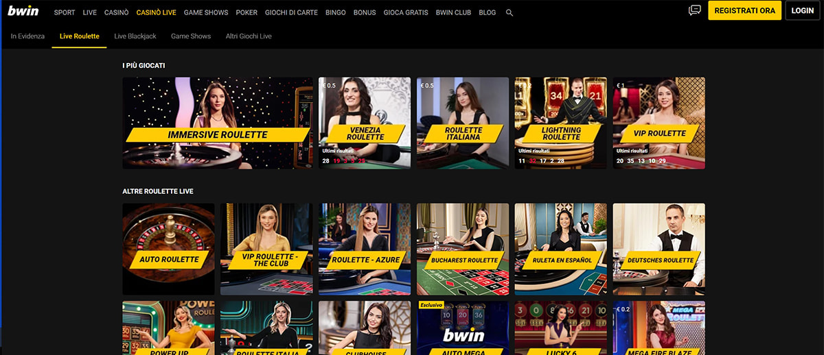 Una panoramica dei giochi di roulette di bwin