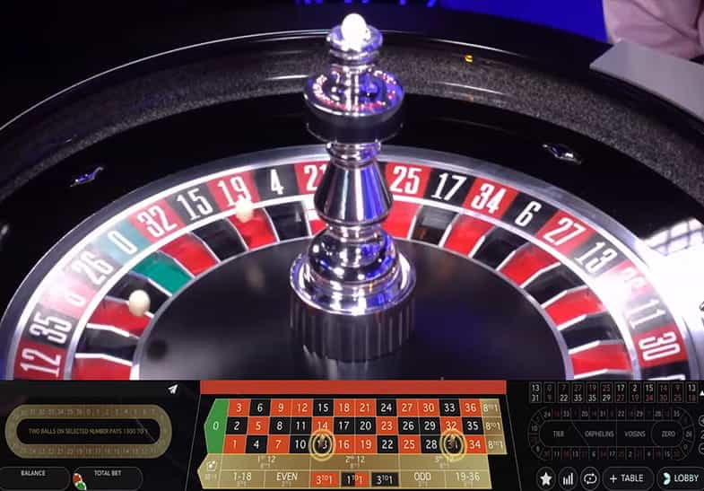 La versione demo di Double Ball Roulette