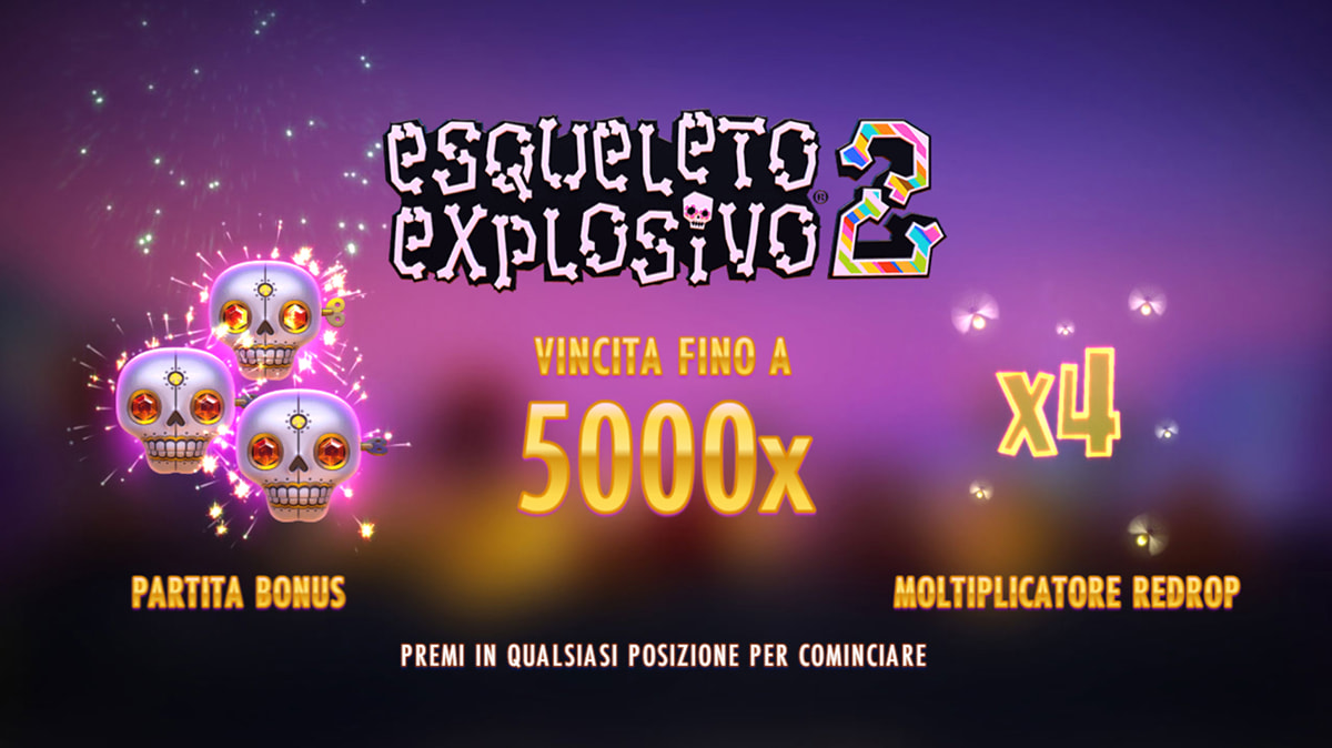 La schermata principale della slot Esqueleto Explosivo 2