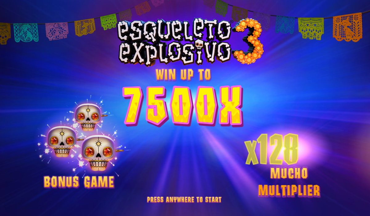 La schermata principale della slot Esqueleto Explosivo 3