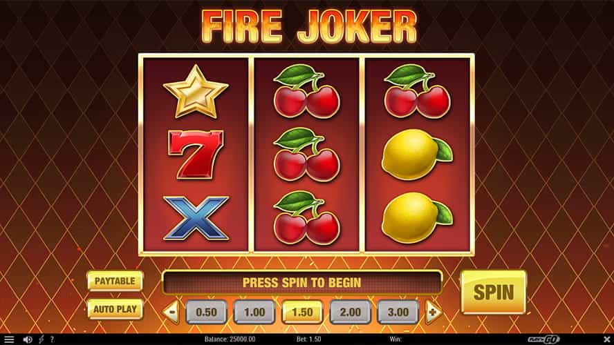 Screenshot della slot Fire Joker