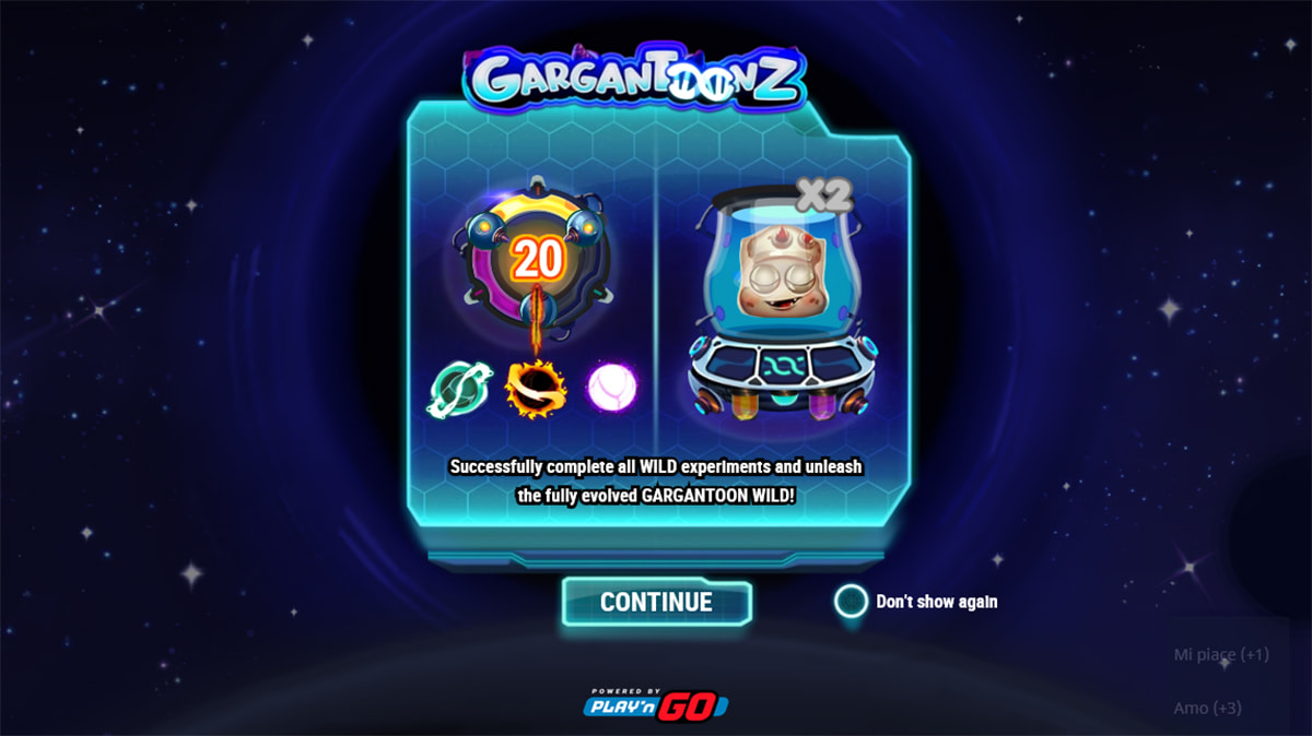 La schermata principale della slot Gargantoonz