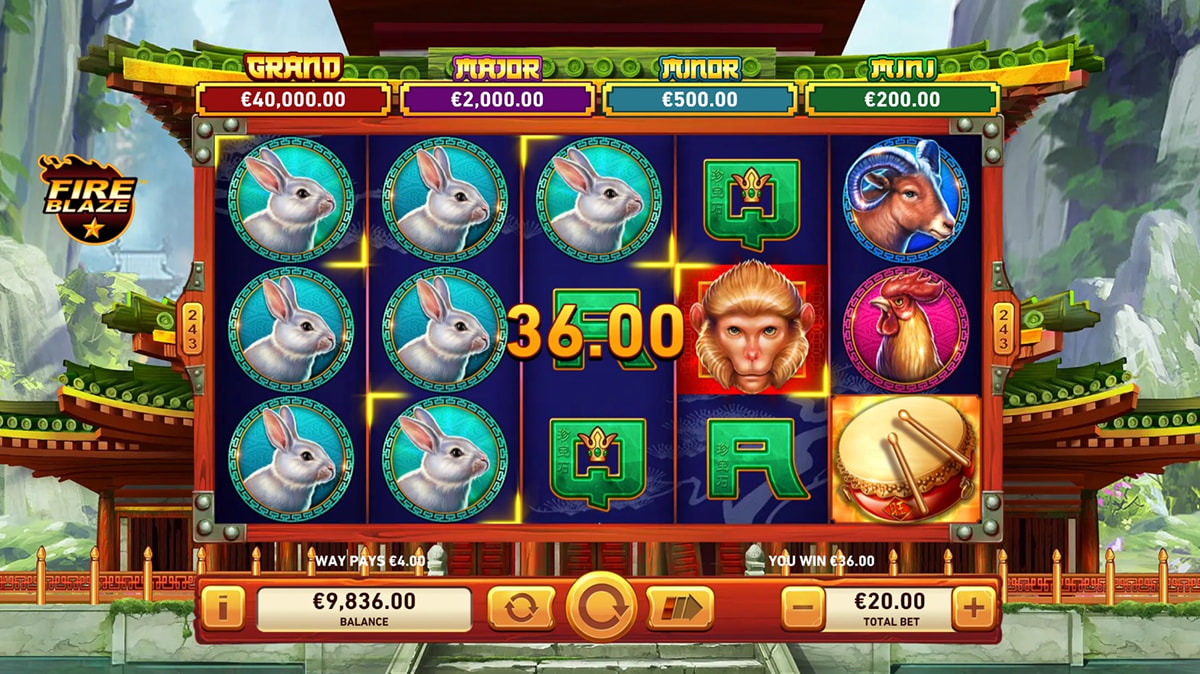La schermata principale della slot Golden Macaque