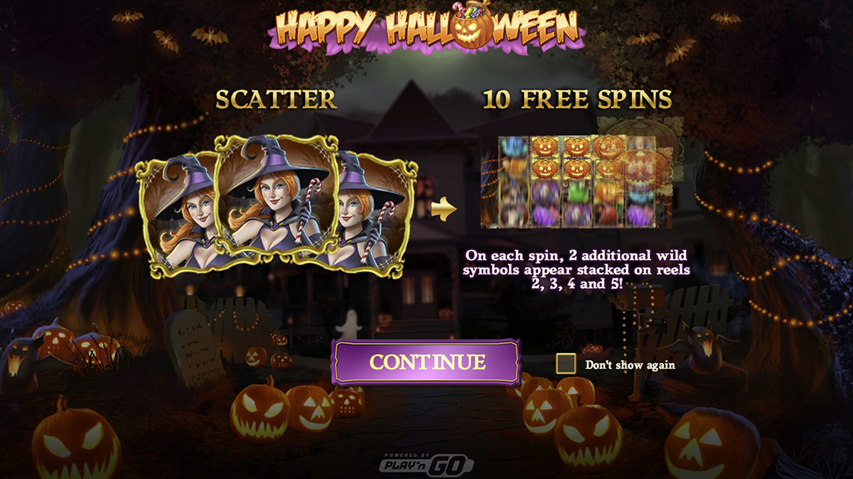 La schermata principale della slot Happy Halloween