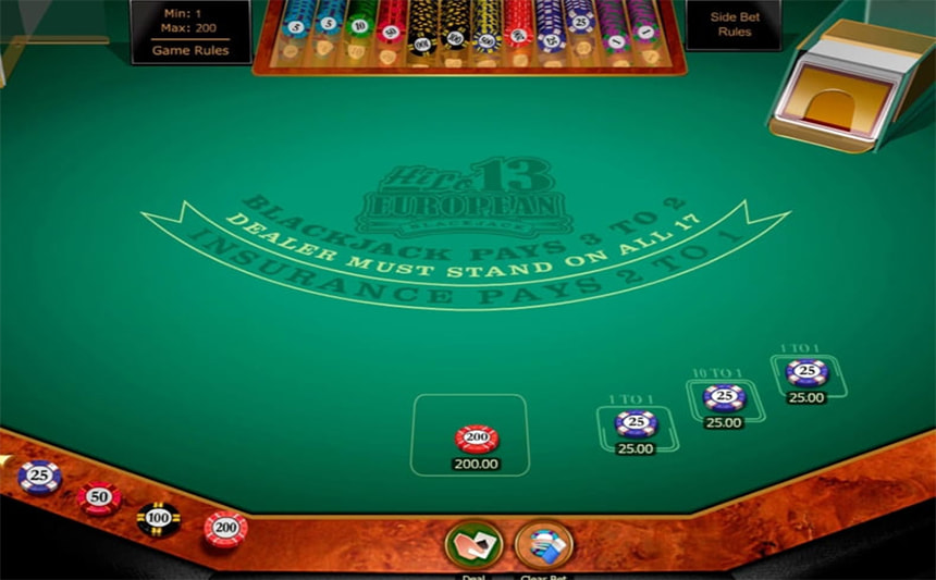 La schermata principale del Hi-Lo 13