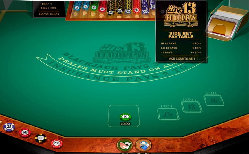 La tabella dei pagamenti di Hi-Lo 13