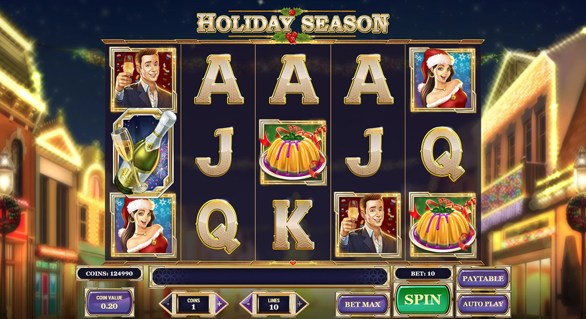 La schermata principale della slot Holiday Season