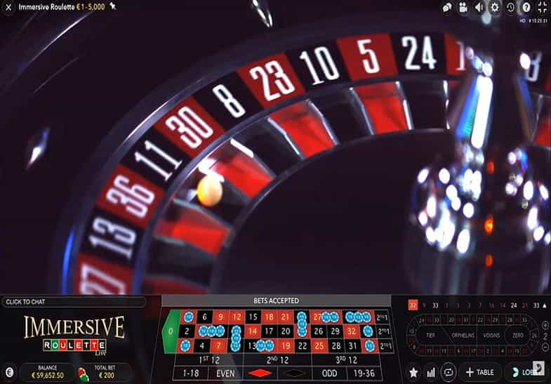 La versione demo di Immersive Roulette