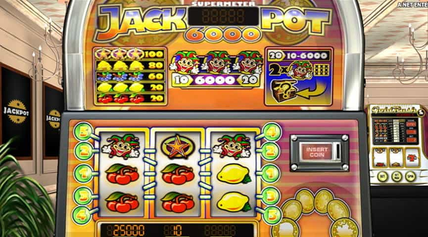 La tabella dei pagamenti della slot Jackpot 6000