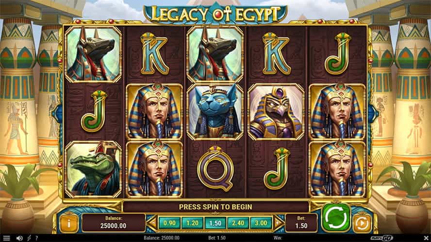 Screenshot della slot Legacy of Egypt
