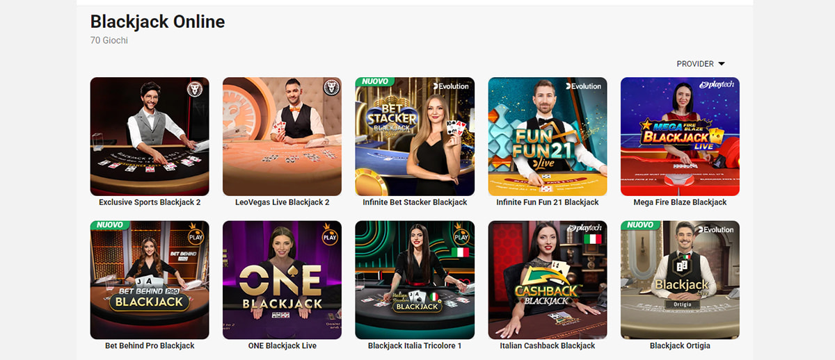 Una panoramica dei giochi di blackjack di LeoVegas