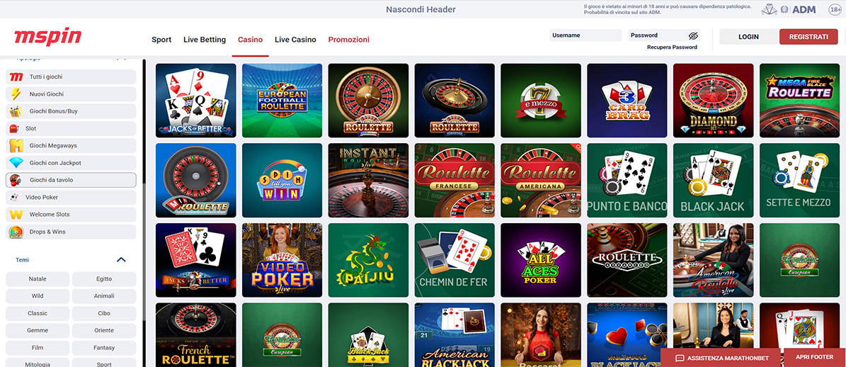 Una panoramica dei giochi di roulette di Marathonbet