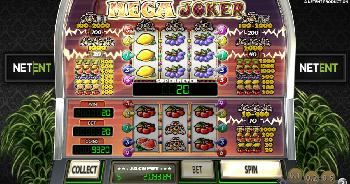 La tabella dei pagamenti della slot Mega Joker